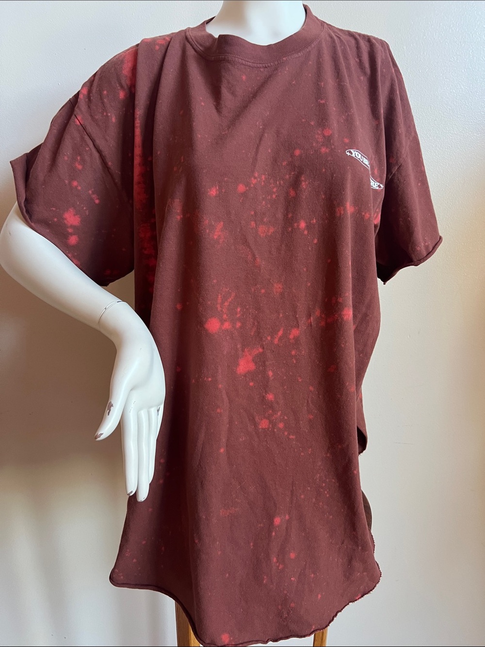Pebby Forevee splatter You belong here tee shirt with positive vibe